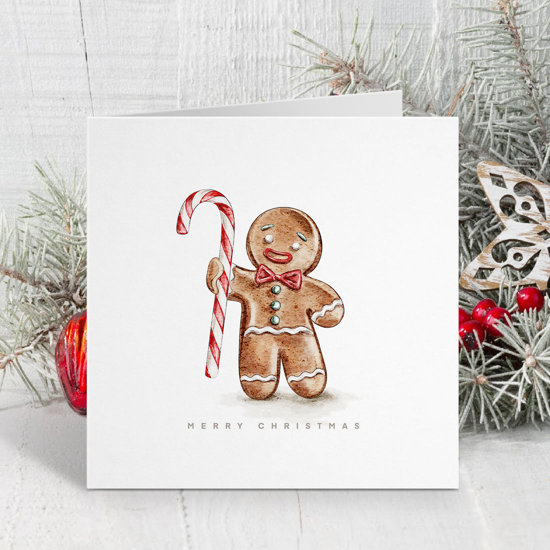 The Jolly Gingerbread Man - Christmas Card