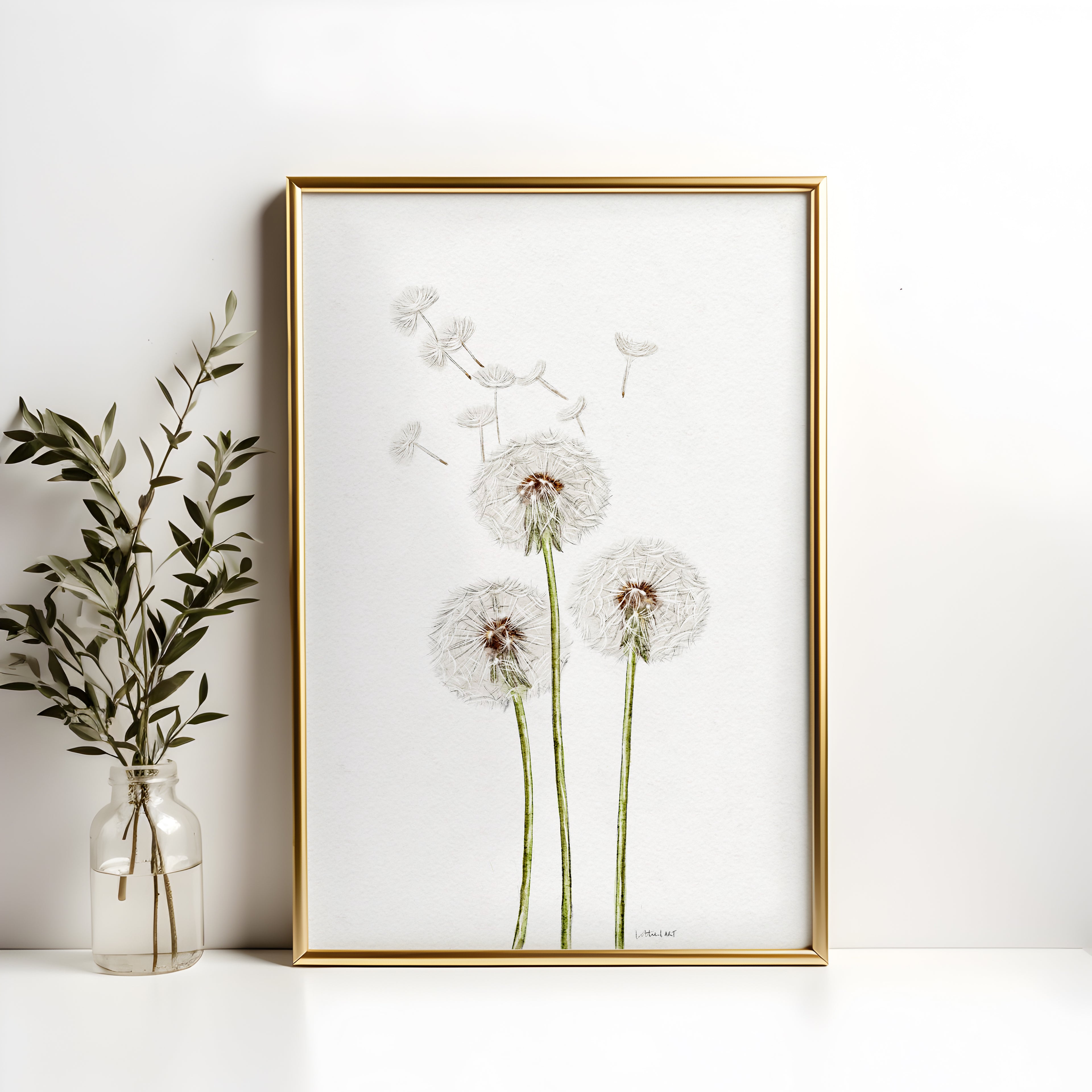 Dandelion Watercolour Print 🤍