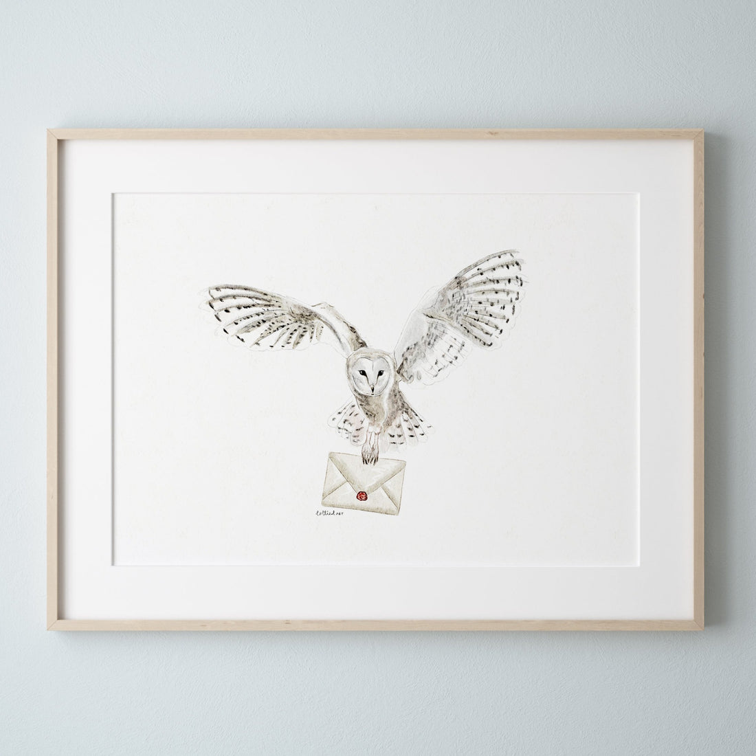 Hedwig Inspired Owl Mail Watercolour Print 💌