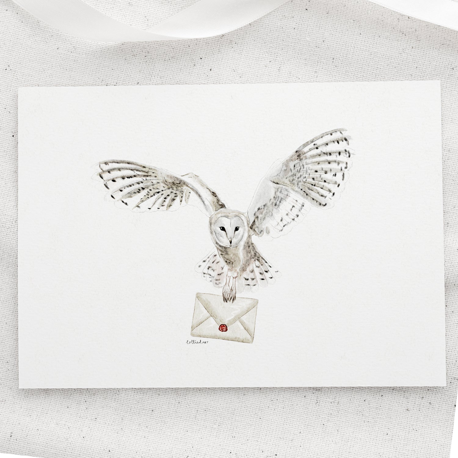 Hedwig Inspired Owl Mail Watercolour Print 💌