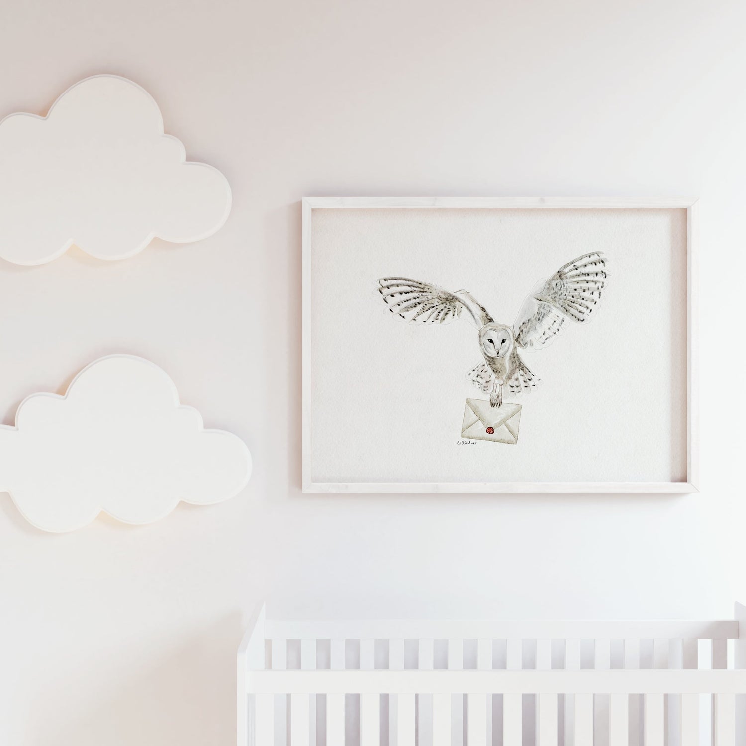 Hedwig Inspired Owl Mail Watercolour Print 💌