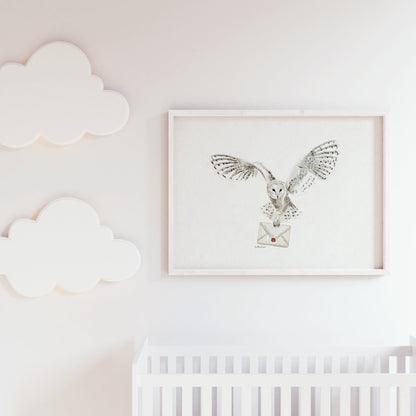 Hedwig Inspired Owl Mail Watercolour Print 💌