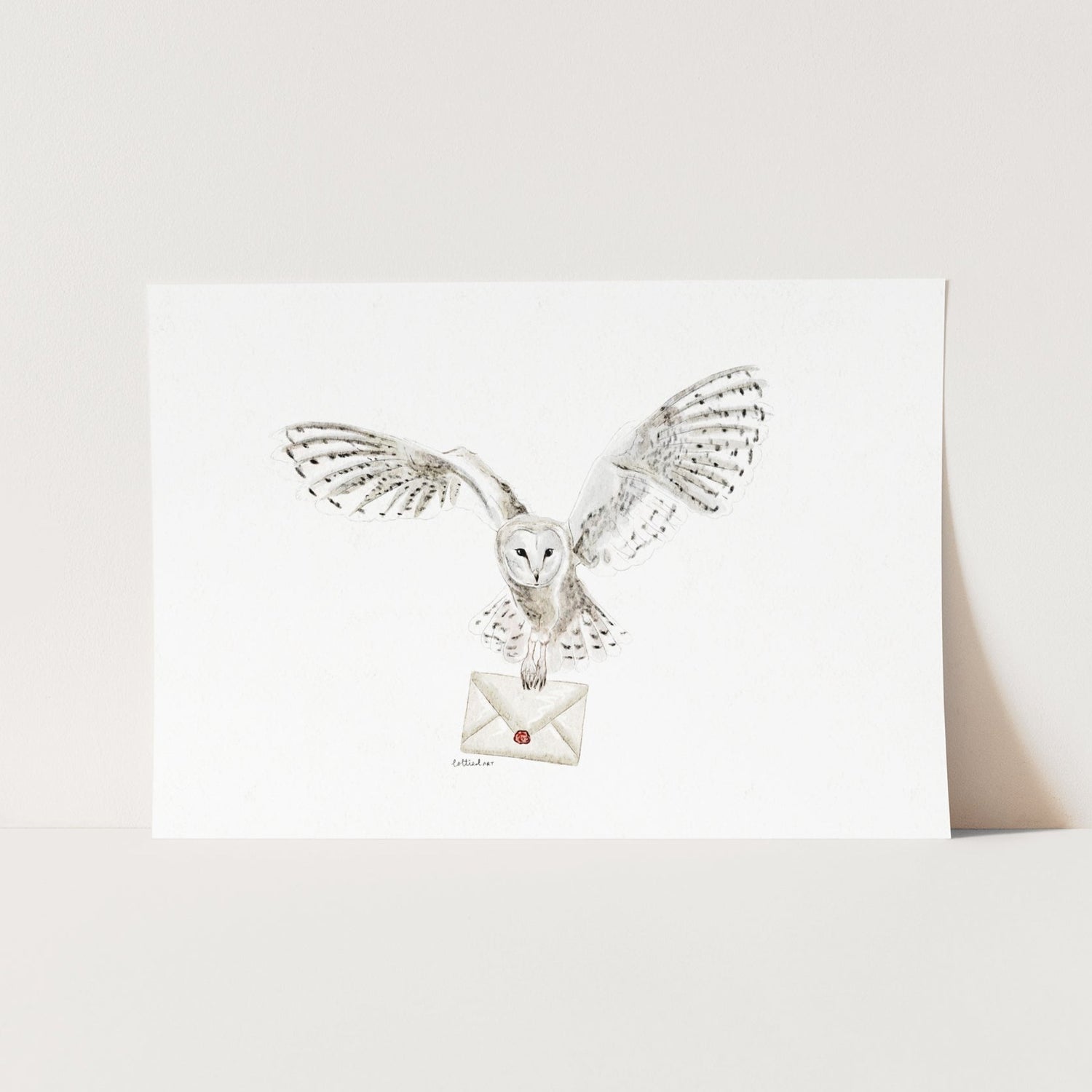 Hedwig Inspired Owl Mail Watercolour Print 💌