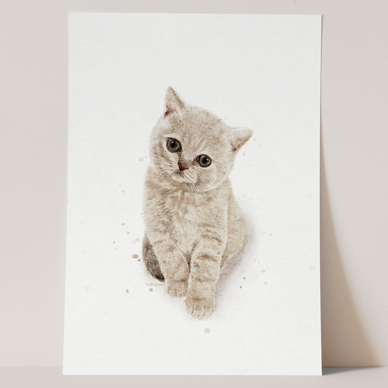 Cute Kitten Watercolour Print 🐈