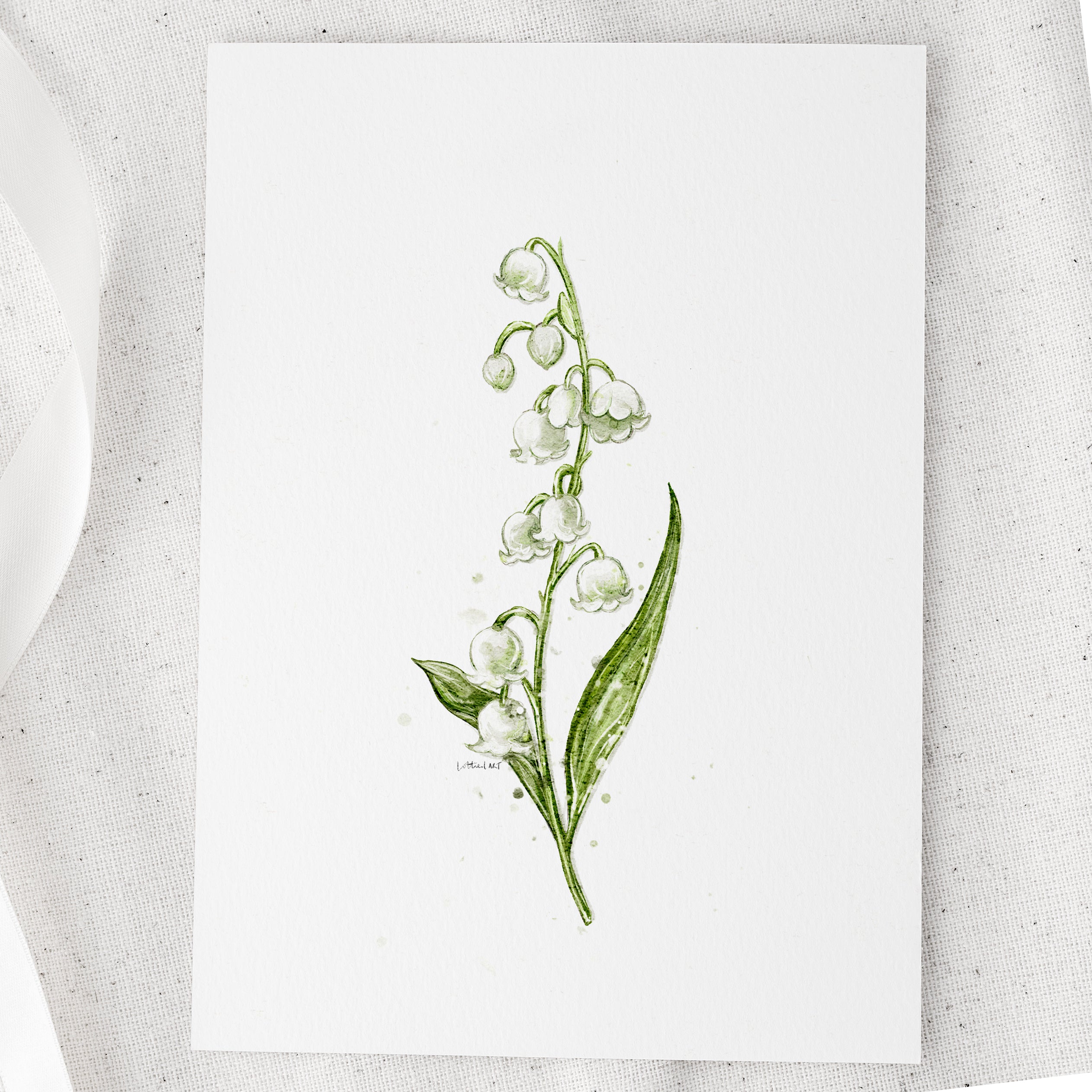 Lily Of The Valley Watercolour Print 🕊