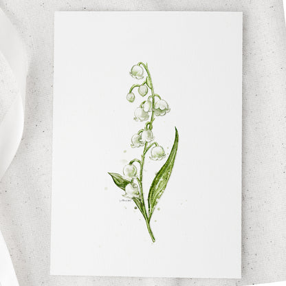 Lily Of The Valley Watercolour Print 🕊