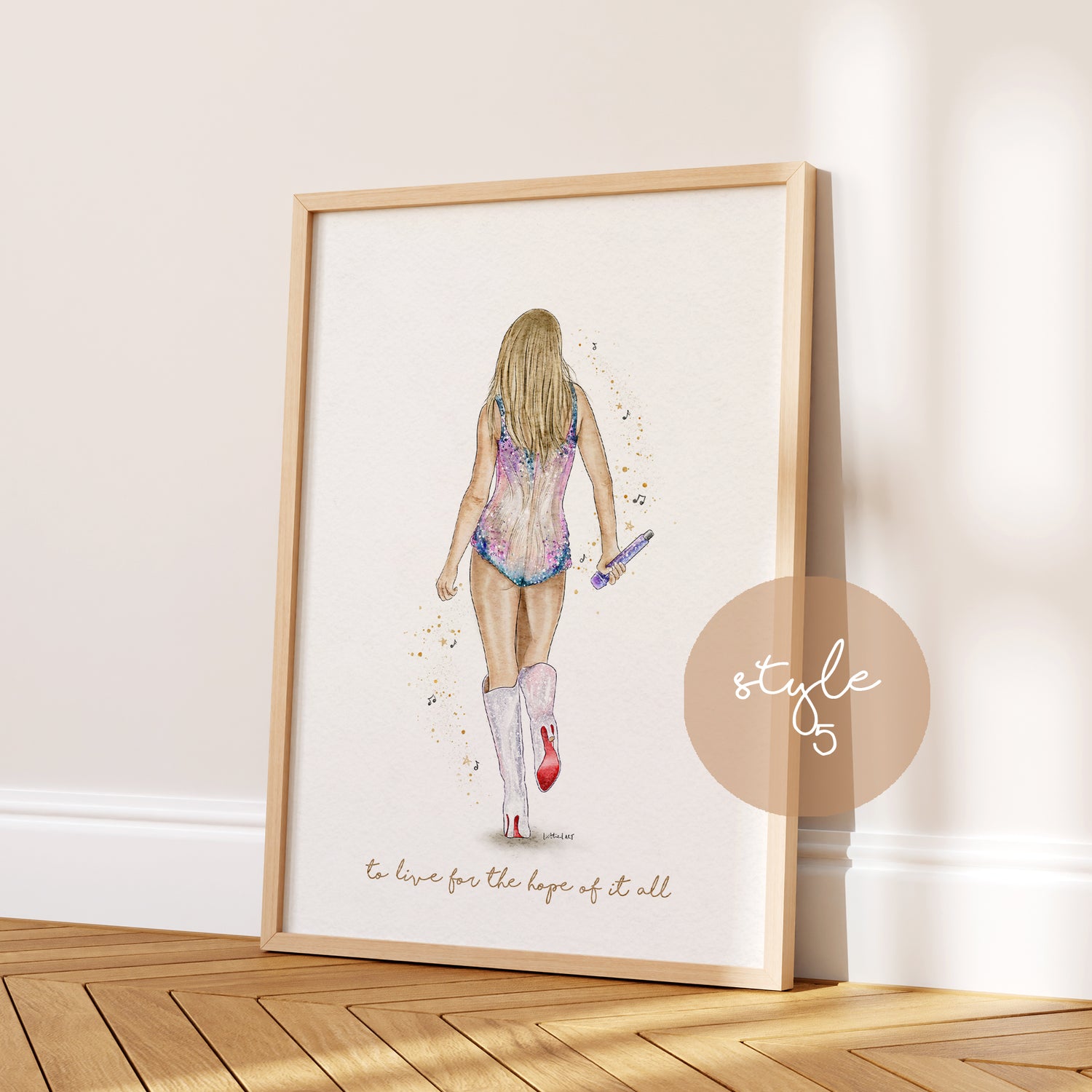 Taylor Lover Eras Tour Inspired Watercolour Print 💗