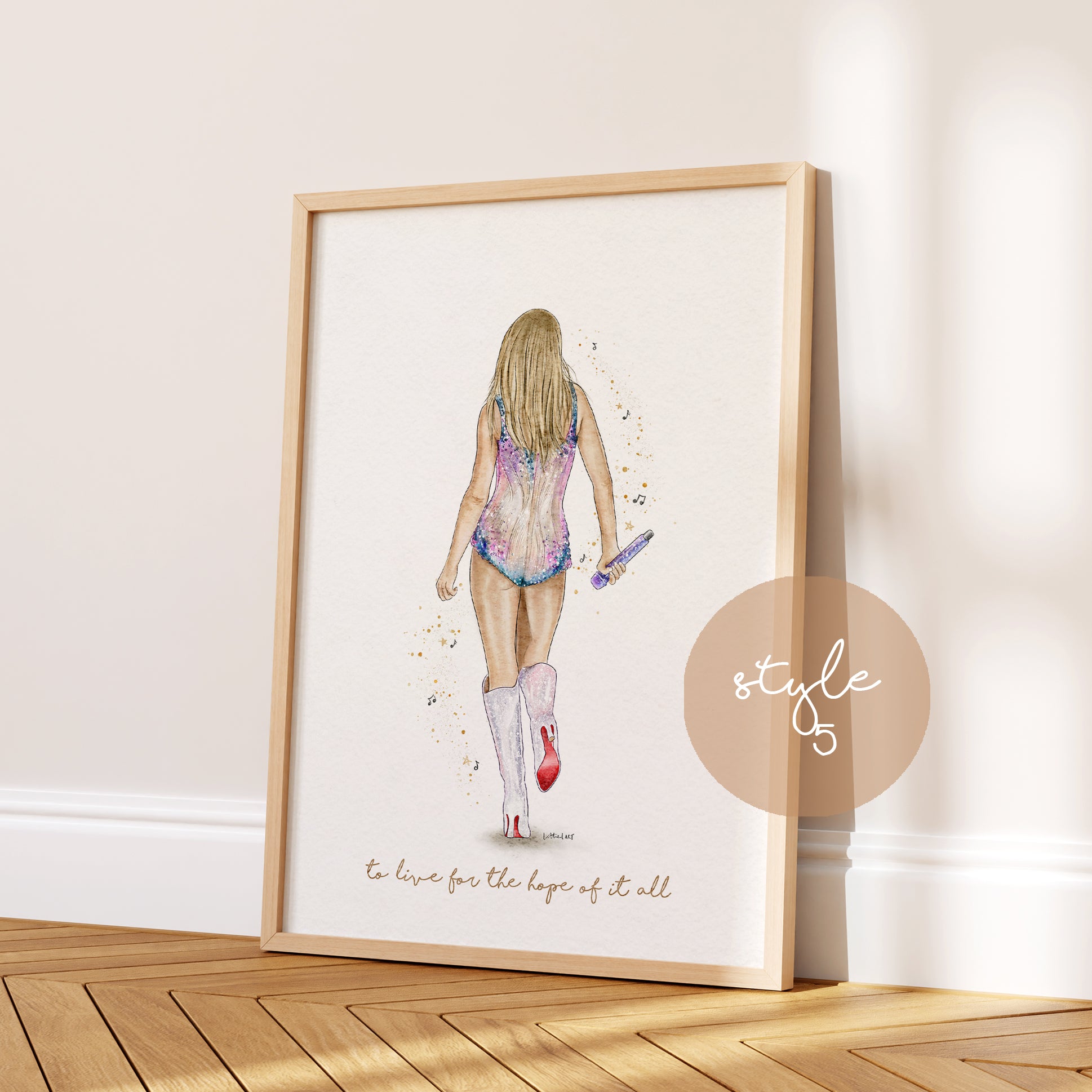 Taylor Lover Eras Tour Inspired Watercolour Print 💗