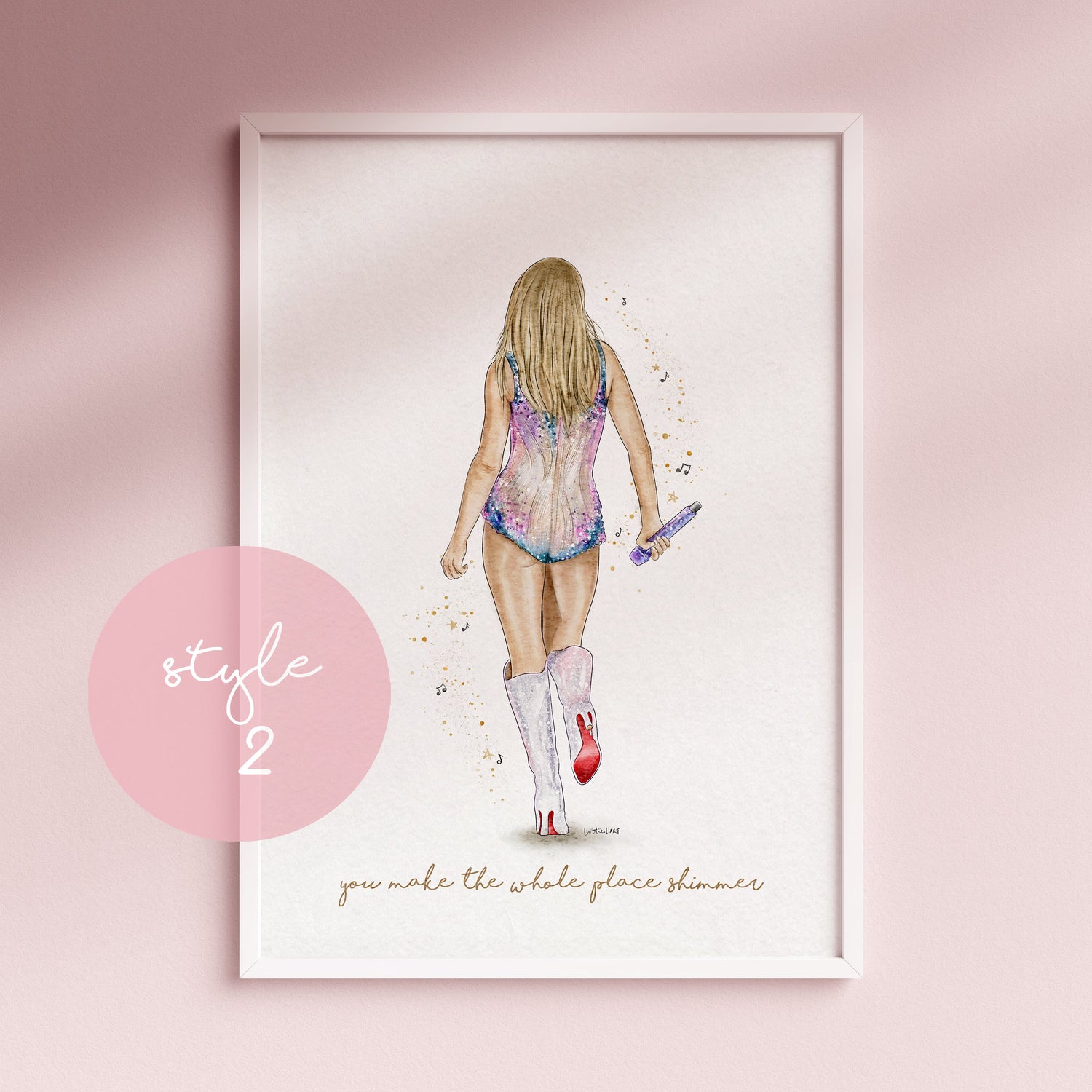 Taylor Lover Eras Tour Inspired Watercolour Print 💗