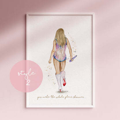 Taylor Lover Eras Tour Inspired Watercolour Print 💗