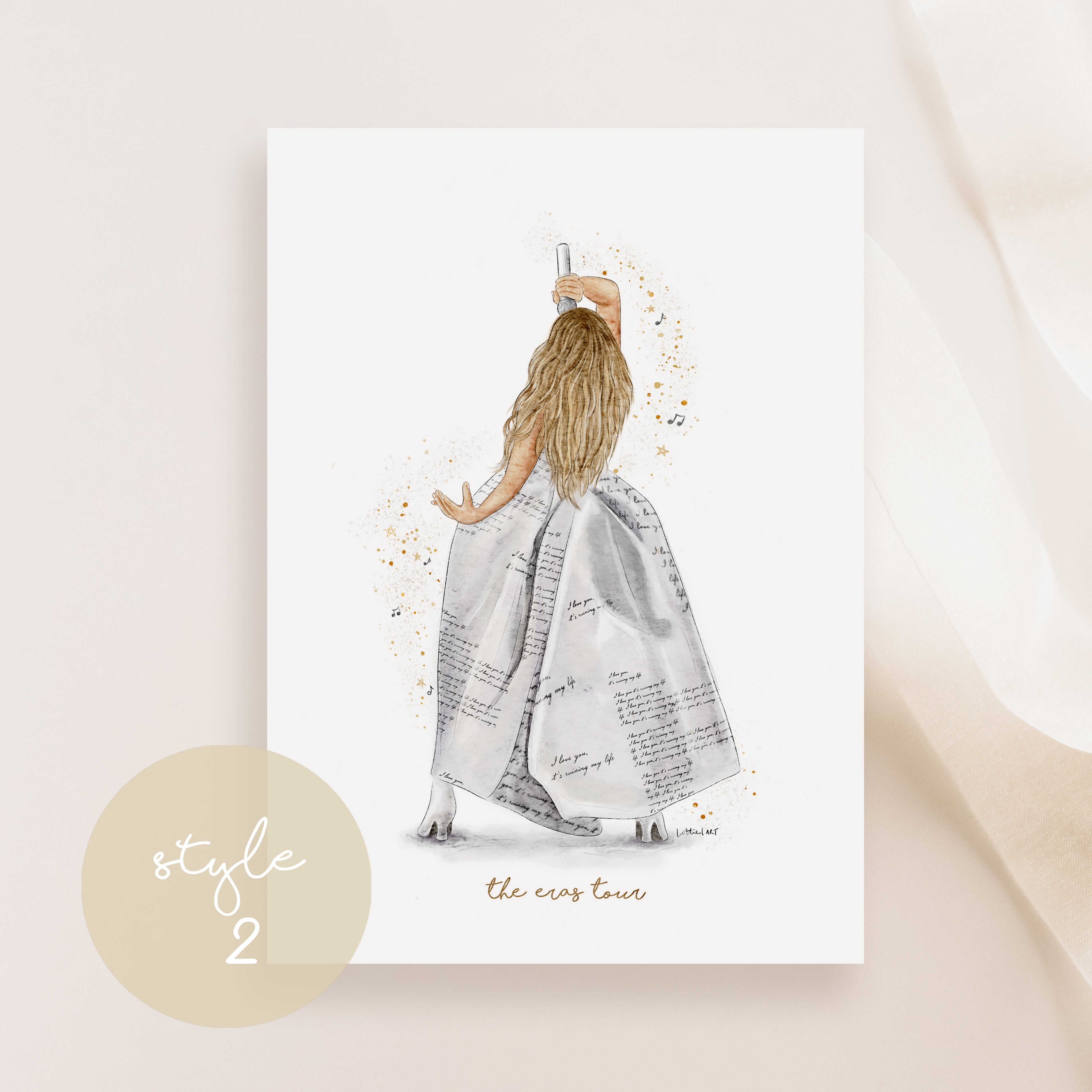 Taylor TTPD Eras Tour Inspired Watercolour Print 🎼