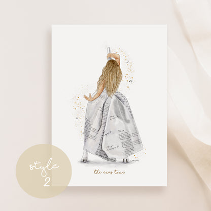 Taylor TTPD Eras Tour Inspired Watercolour Print 🎼