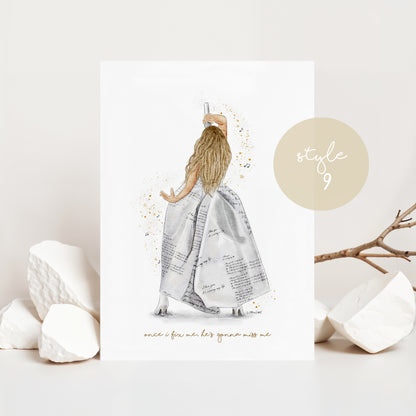 Taylor TTPD Eras Tour Inspired Watercolour Print 🎼