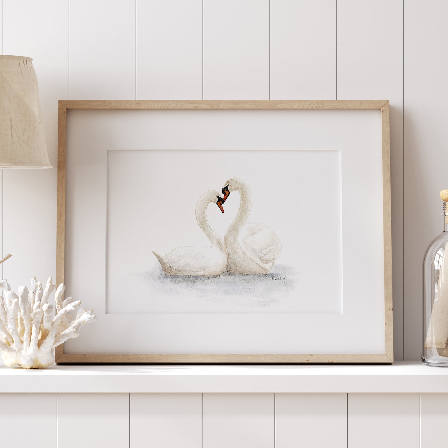 Swan Lake Watercolour Print 🦢