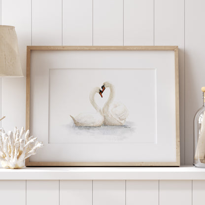 Swan Lake Watercolour Print 🦢
