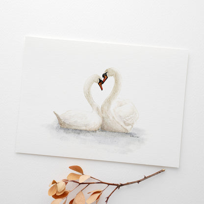 Swan Lake Watercolour Print 🦢