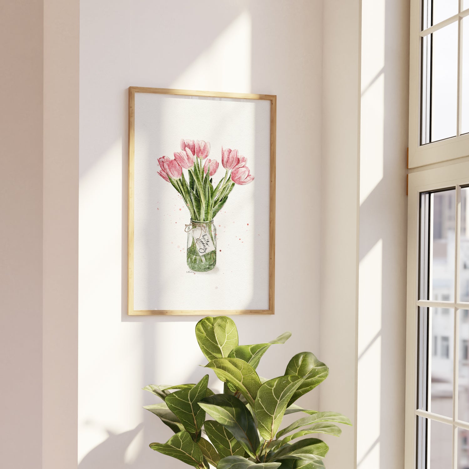 Tulip Vase Watercolour Print 🌷