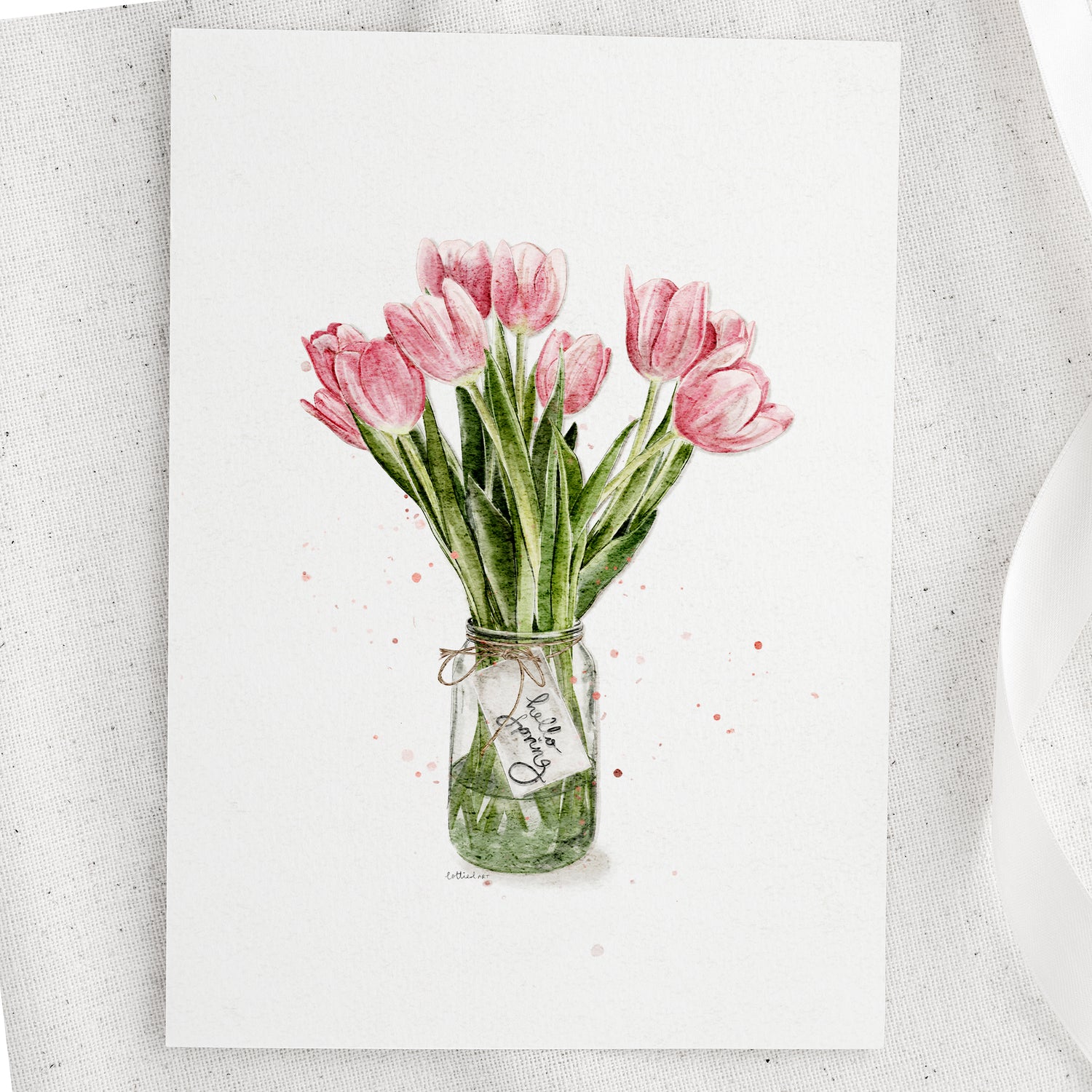 Tulip Vase Watercolour Print 🌷