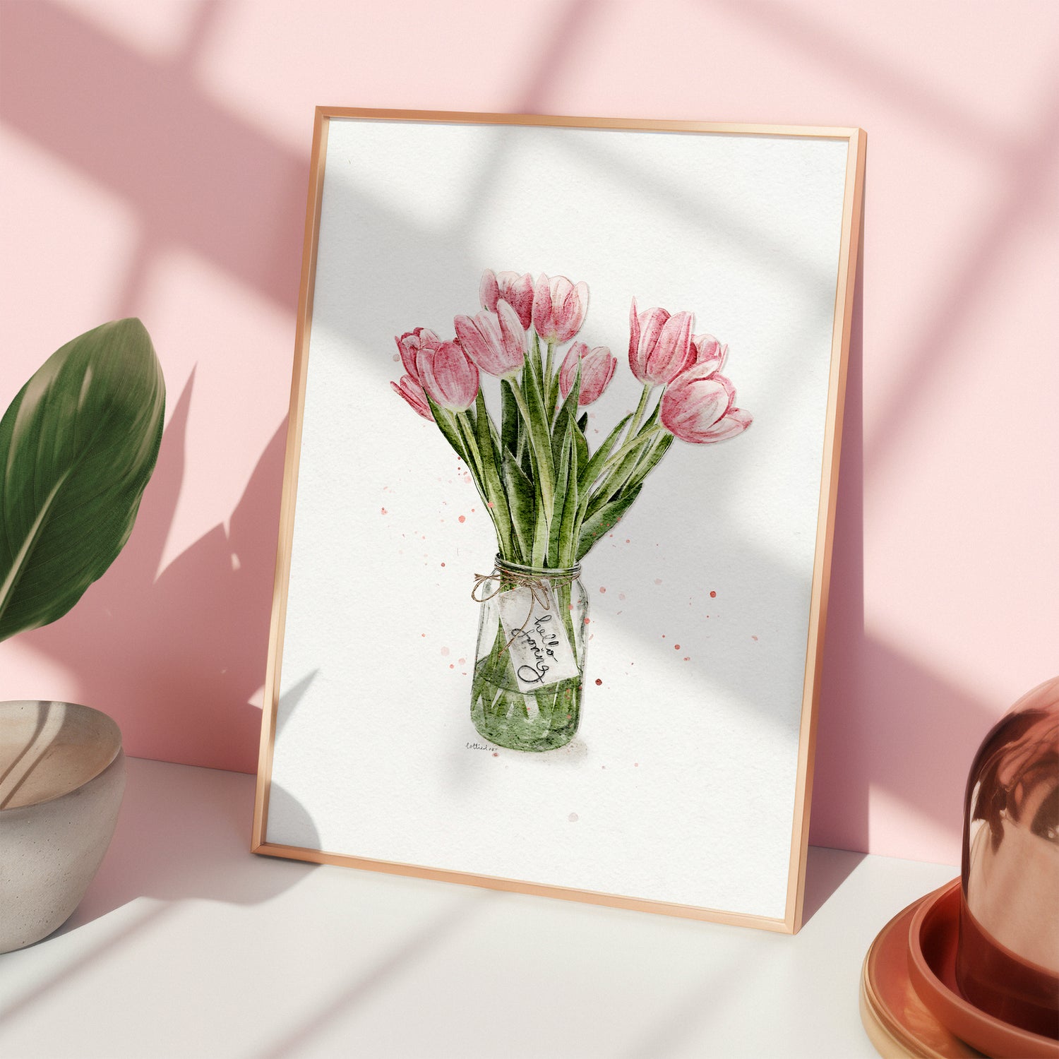 Tulip Vase Watercolour Print 🌷