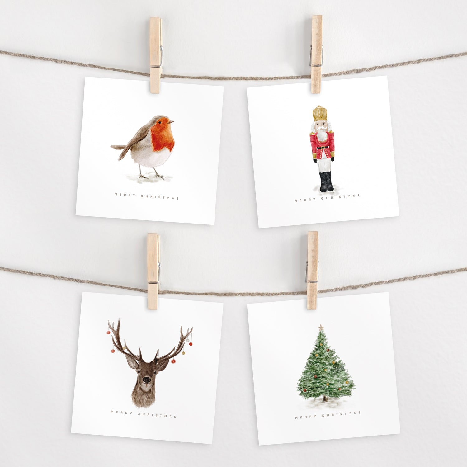 Festive Cheer - Christmas Card Set - Pack of 8, 12, 16, 24 or 32