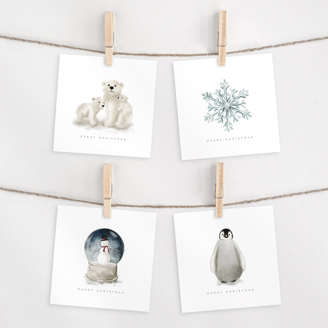 Festive Season  - Christmas Card Set - Pack of 8, 12, 16, 24 or 32