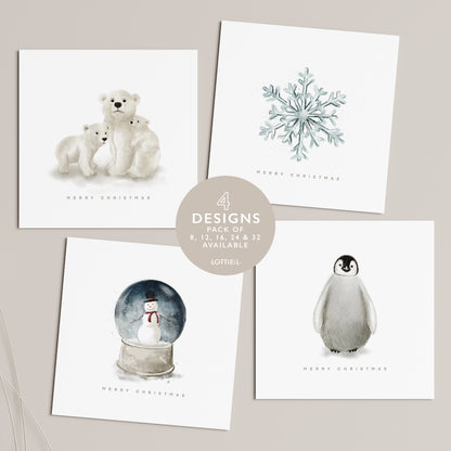 Festive Season  - Christmas Card Set - Pack of 8, 12, 16, 24 or 32
